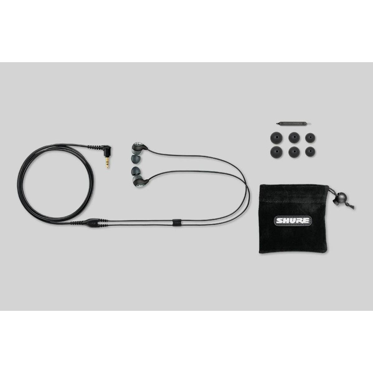 Hoofdtelefoon met microfoon Shure SE112-GR Zwart Grijs